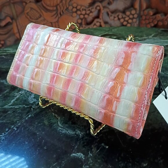 NWT Brahmin Veronica Royalton Metallic Coral, Rose, Peach, Bronze Leather Wallet - Picture 6 of 13